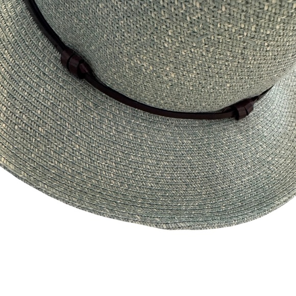 Travaux En Cours Straw Fedora Hat in Sage Size 56 - Picture 3 of 16